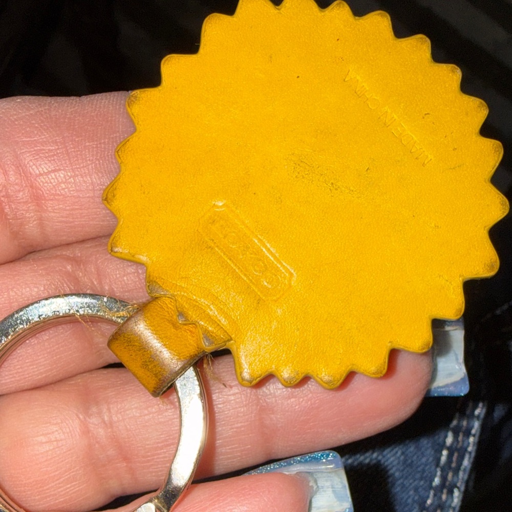 Coach Yellow Leather Keychain - Picture 6 of 6